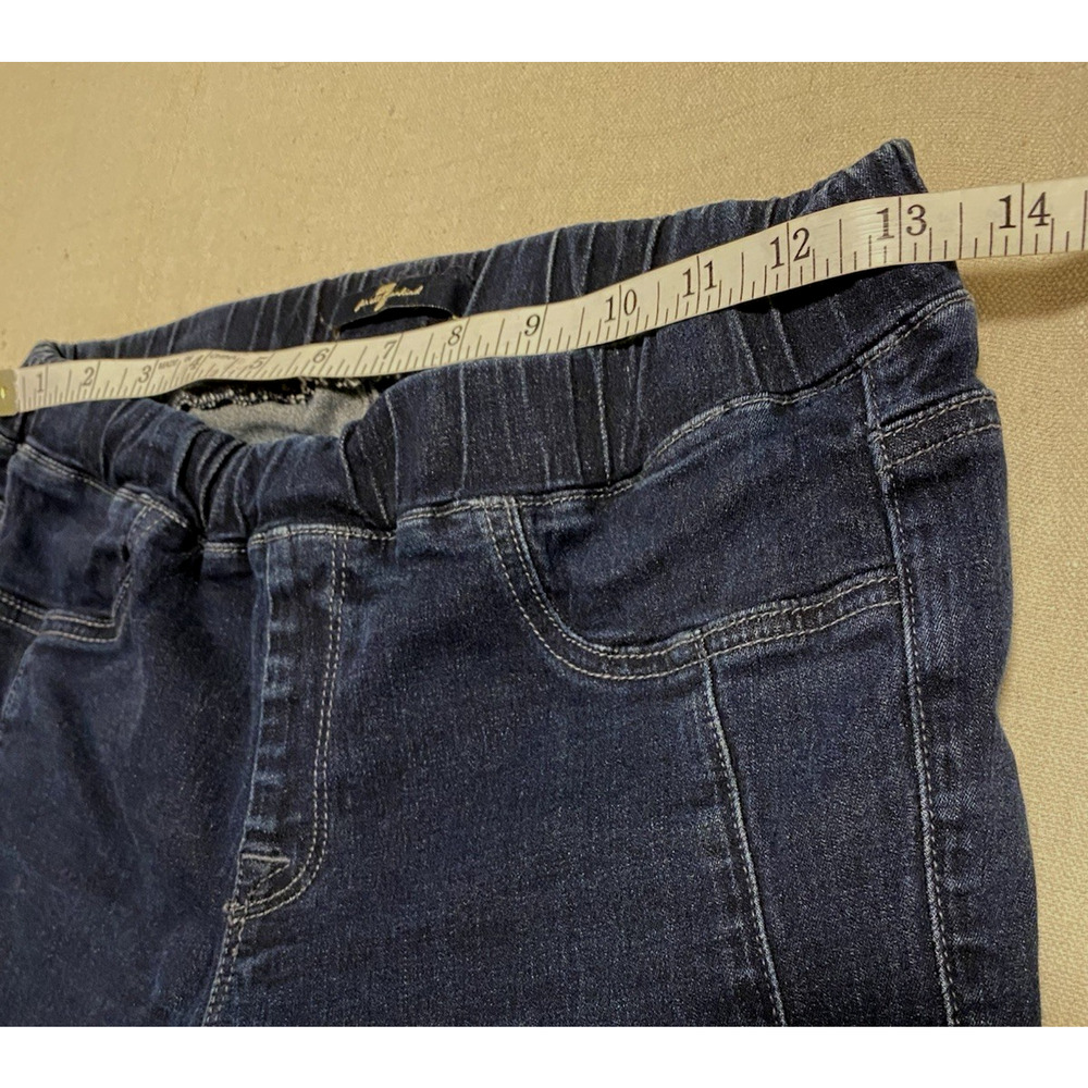 7 for all Mankind Skinny Jeggings Size 27 Dark Denim Jeans Studded Jeweled Legs - Picture 10 of 14